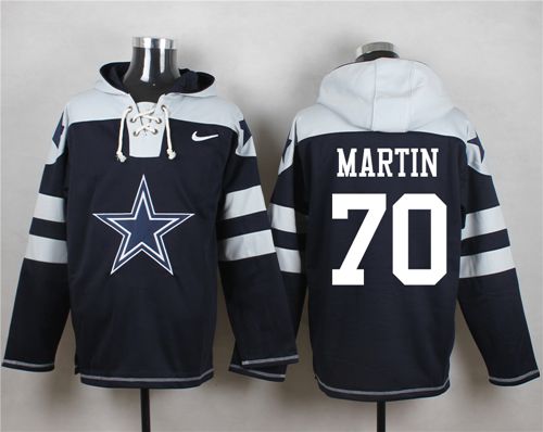 Nike Cowboys #70 Zack Martin Navy Blue Player Pullover NFL Hoodie - Click Image to Close